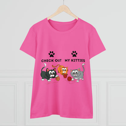 Kitty Cat T-Shirt / Check Out My Kitties Shirt / Unisex Jersey Short Sleeve Tee / Humorous Pet Clothes
