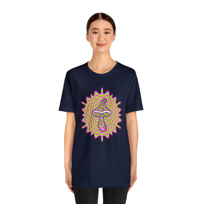 Colorful, Retro Mushrooms T-shirt- Adult, Regular Fit, Soft Cotton, T-shirt