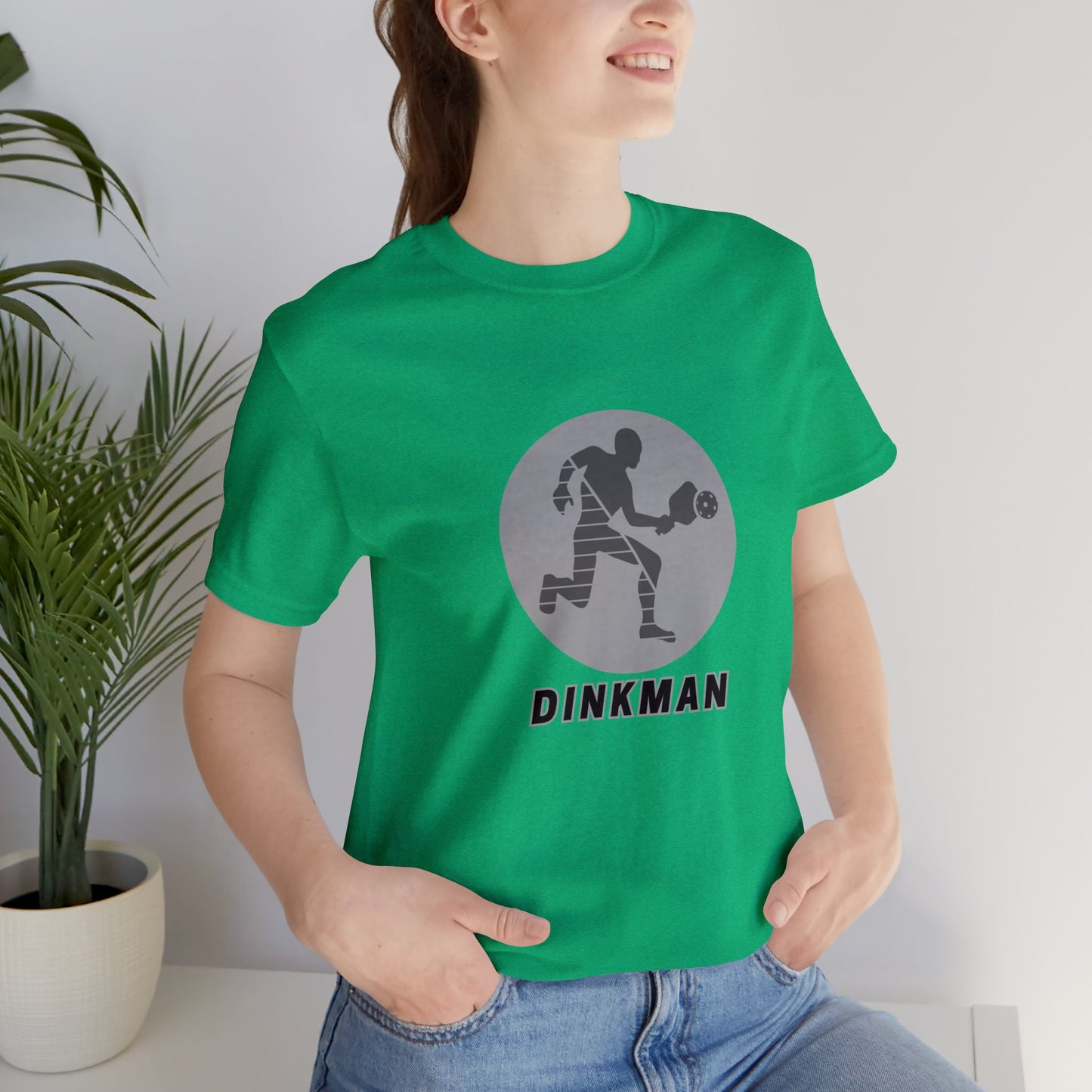 Pickleball Sports, Dinkman- Adult, Regular Fit, Soft Cotton, Smaller Size Image T-shirt