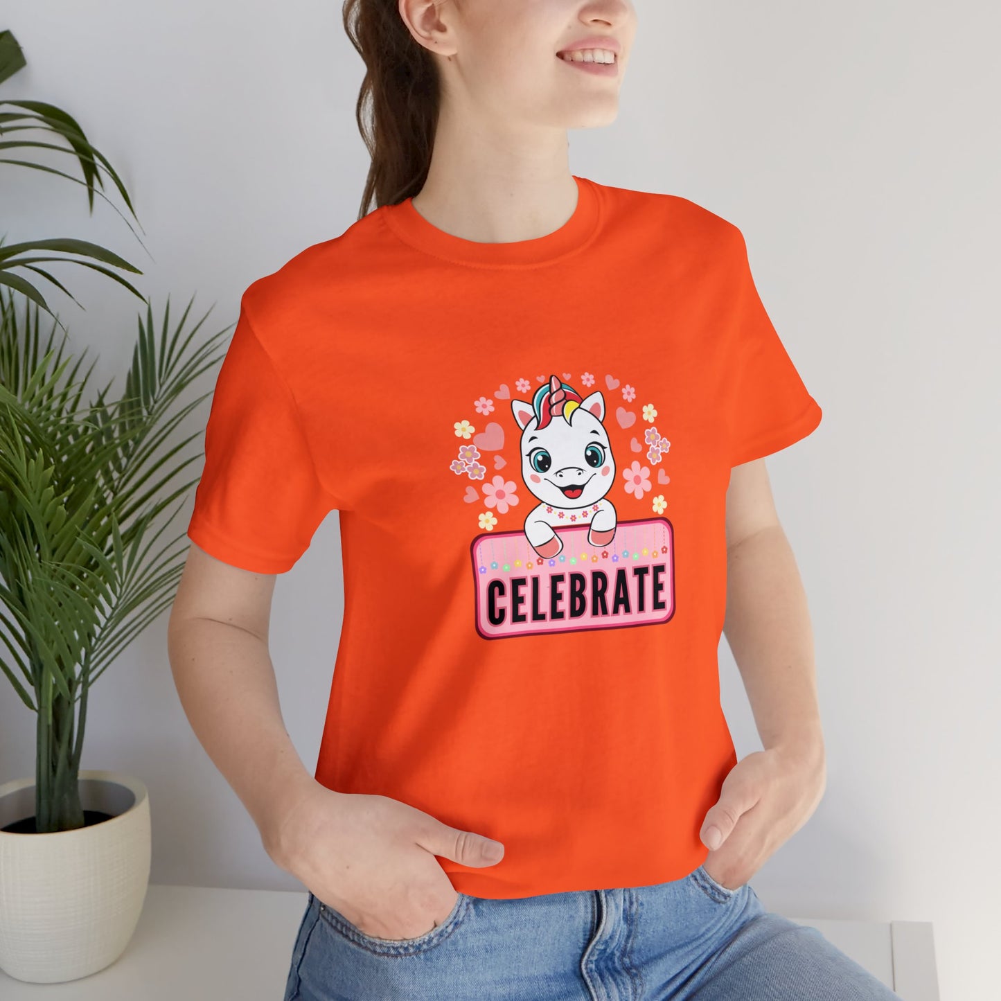 Fantasy, Unicorn, Celebrate, Positive, Event, Birthday- Adult, Regular Fit, Soft Cotton, T-shirt