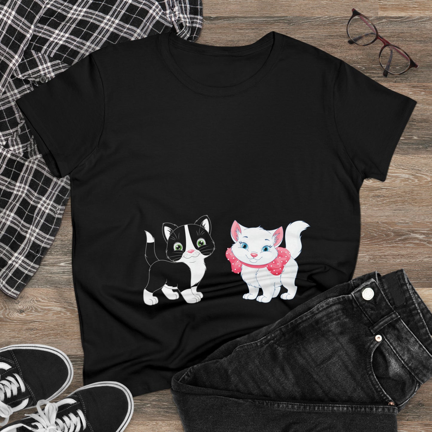 Kitty Cat T-Shirt / Check Out My Kitties Semi-Fitted Shirt / Unisex Jersey Short Sleeve Tee / Humorous Pet Clothes