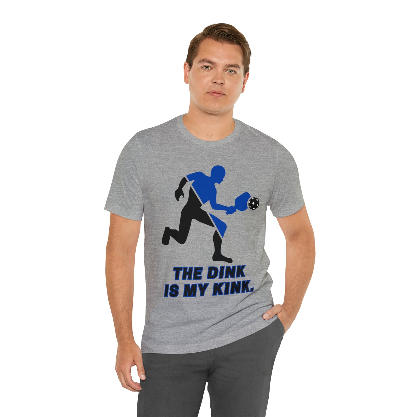Pickleball Sports, The Dink Is My Kink- Adult, Regular Fit, Soft Cotton, Full Size Image, T-shirt
