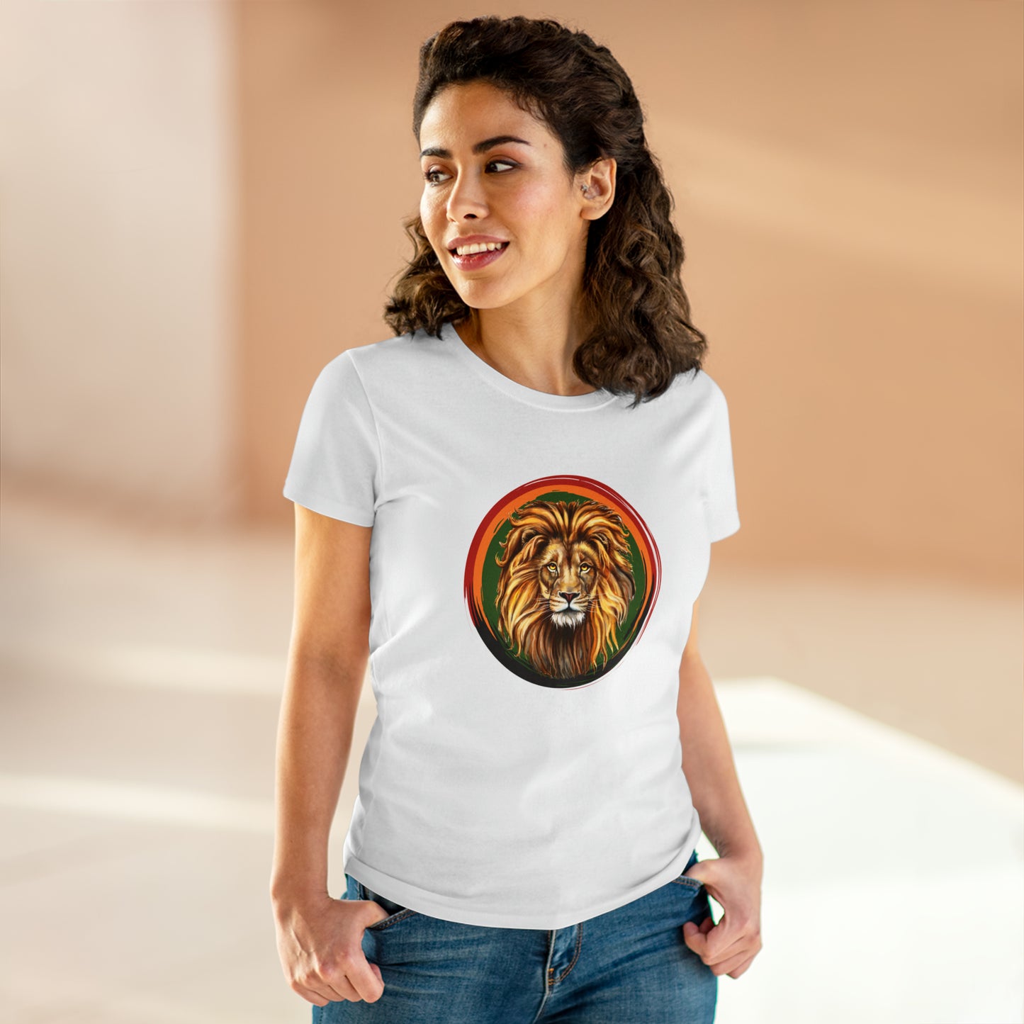Lion, Animals, Felines (Wild Cats), Nature- Adult, Semi-fitted T-shirt
