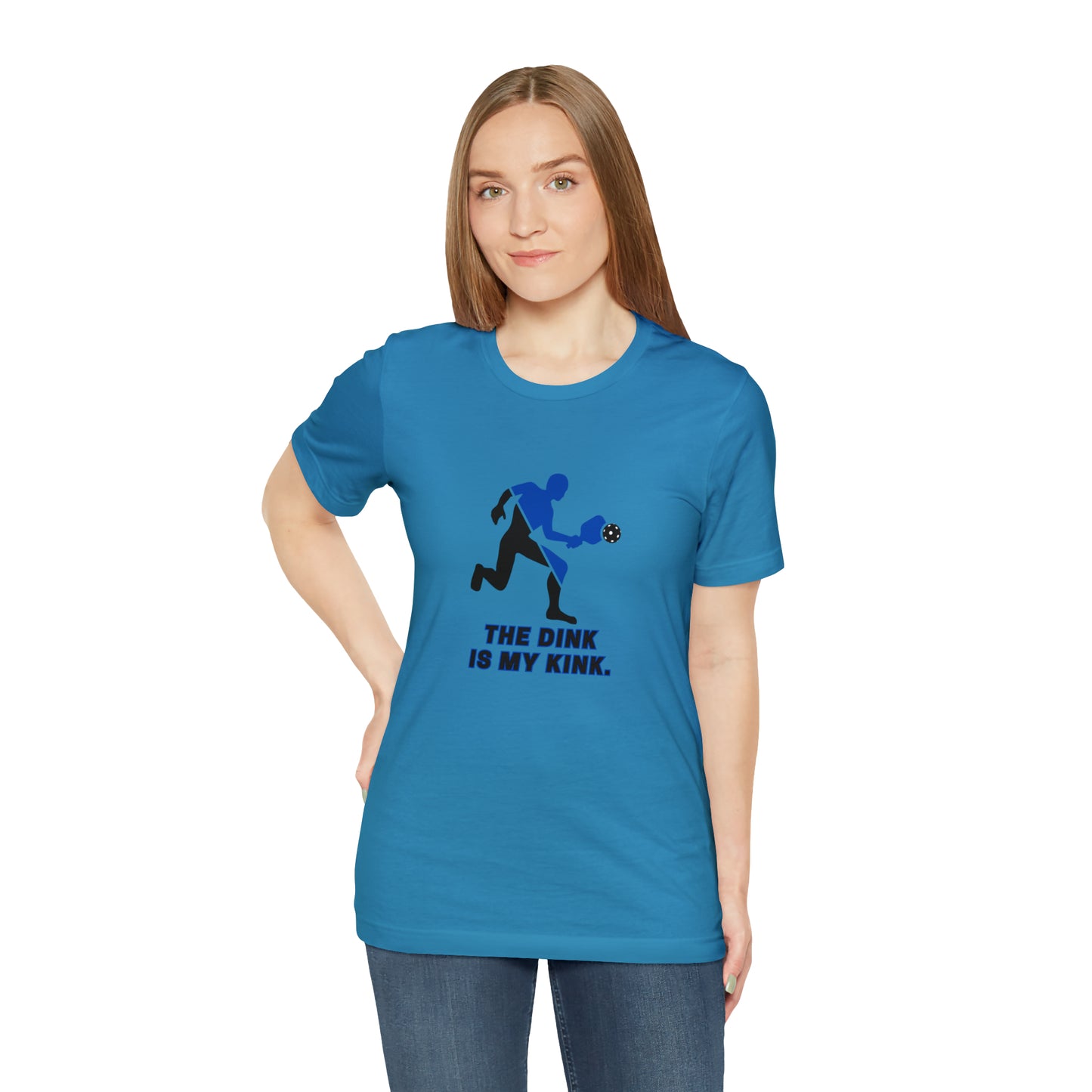 Pickleball Sports, The Dink Is My Kink- Adult, Regular Fit, Soft Cotton, Smaller Size Image, T-shirt