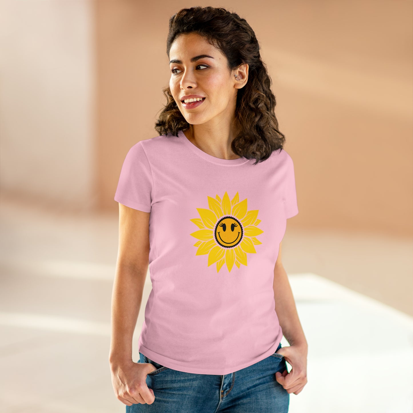 Positive, Sunflower, Nature, Gardens, Flowers, Garden- Adult, Semi-fitted, Half Caffeinated (Smaller Size Image), T-shirt