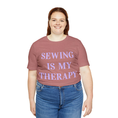 Sewing Is My Therapy- Adult, Regular Fit, Soft Cotton, T-shirt