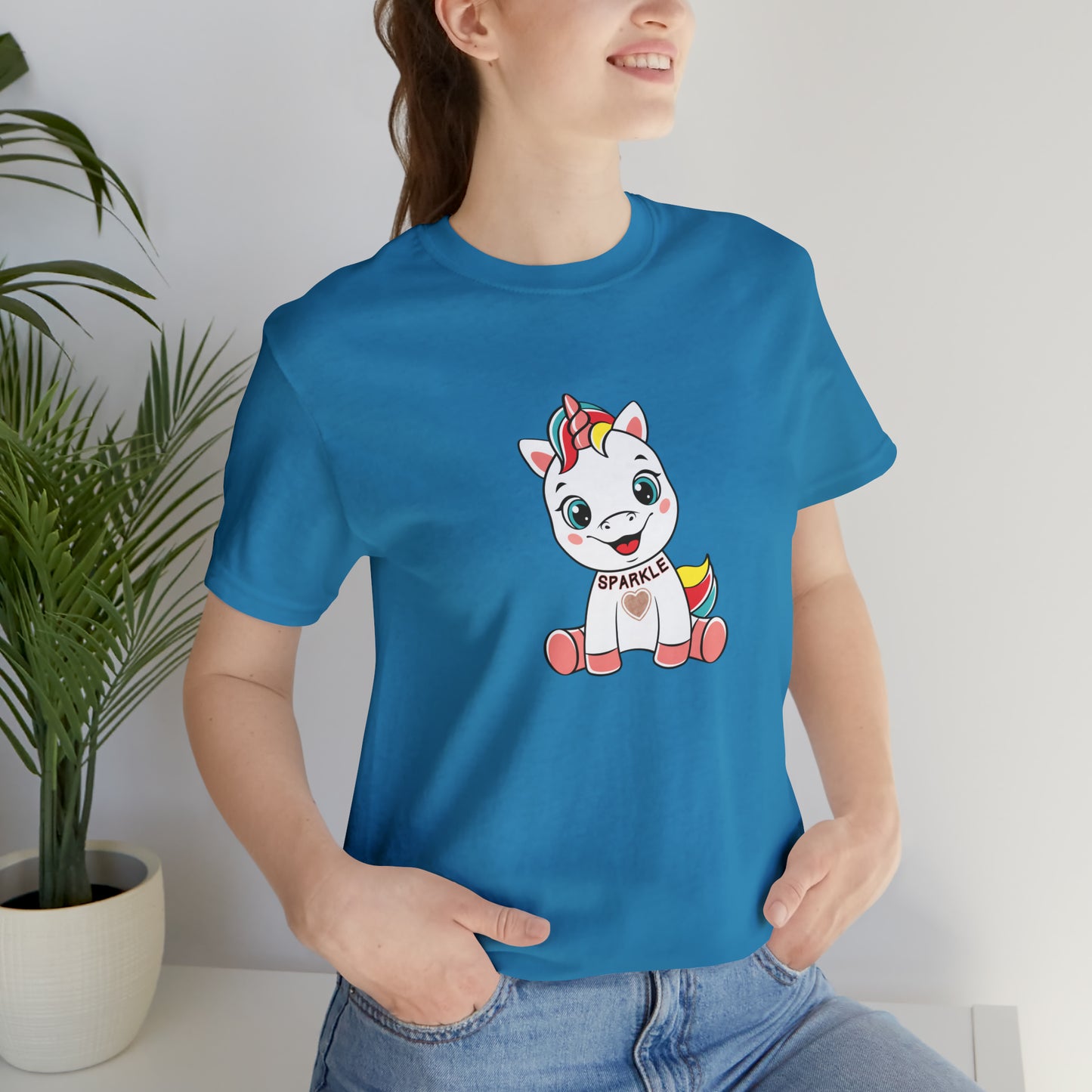 Fantasy, Unicorn, Sparkle, Positive- Adult, Regular Fit, Soft Cotton, T-shirt