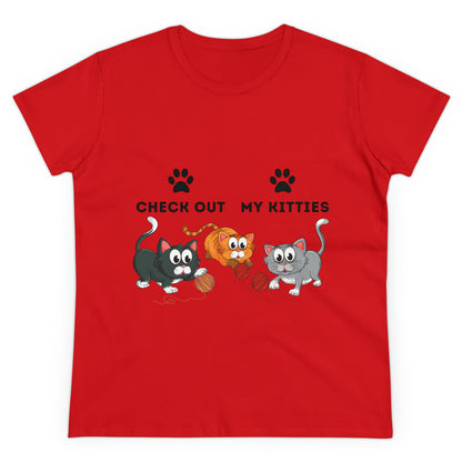 Kitty Cat T-Shirt / Check Out My Kitties Shirt / Unisex Jersey Short Sleeve Tee / Humorous Pet Clothes