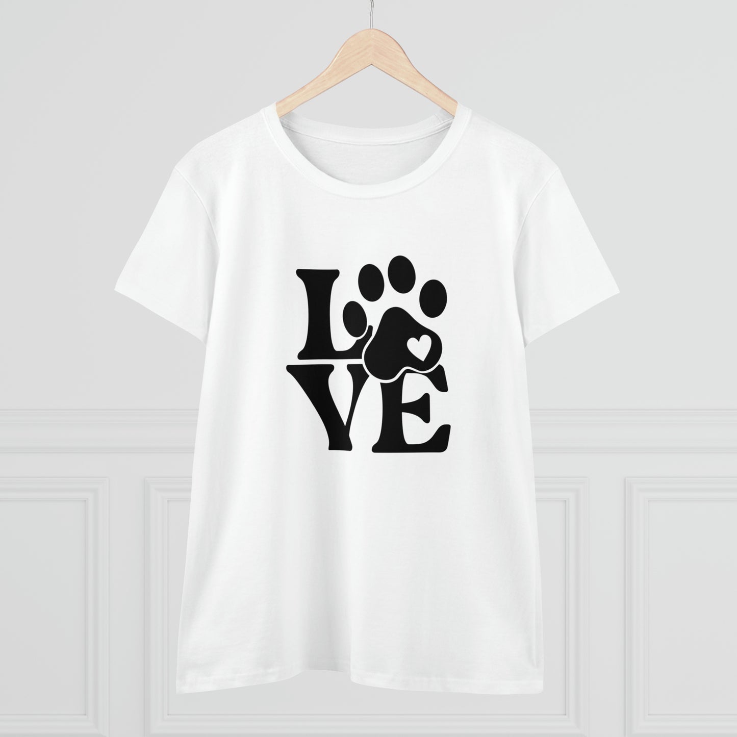 Love, Dog, Animals, Words- Adult, Semi-fitted, T-shirt