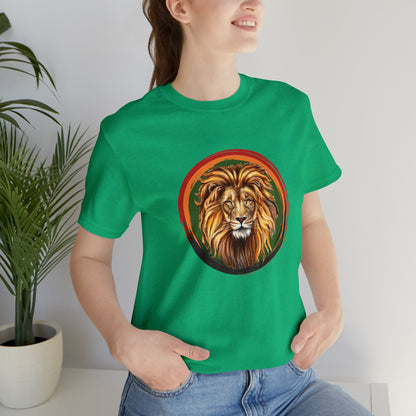 Lion, Animals, Feline (Wild Cats)- Adult- Adult, Regular Fit, Soft Cotton, Full Size Image, T-shirt
