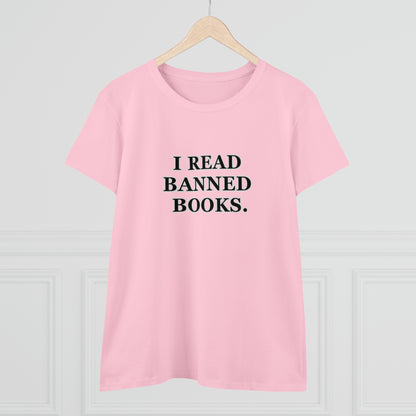Reading, I Read Banned Books, Things, Books- Adult, Semi-fitted, Smaller Size Image T-Shirt