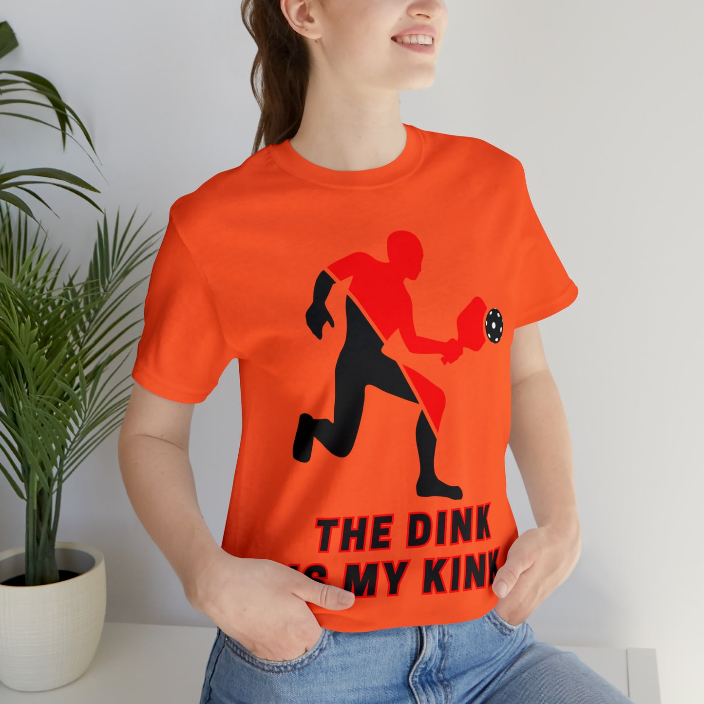 Pickleball Sports, The Dink Is My Kink- Adult, Regular Fit, Soft Cotton, Full Size Image, T-shirt
