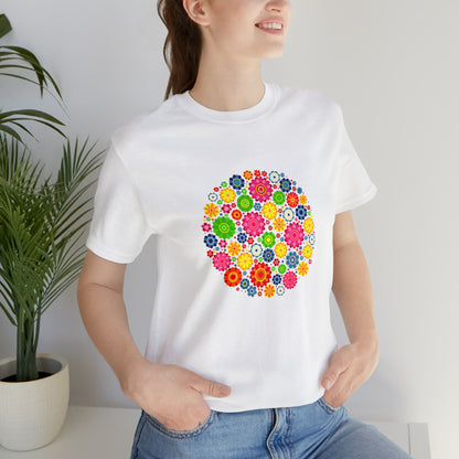 Colorful, Nature, Flowers- Adult, Regular Fit, Soft Cotton,  T-shirt