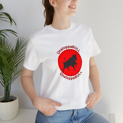 Animals, Bull, Symbol, Unstoppable, UnstoppaBULL- Adult- Adult, Regular Fit, Soft Cotton, Full Size Image, T-shirt