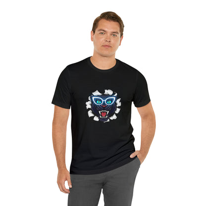 Holidays, Halloween, Animals, Felines, Funny, Sports, Panthers- Adult, Regular Fit, Soft Cotton, T-shirt