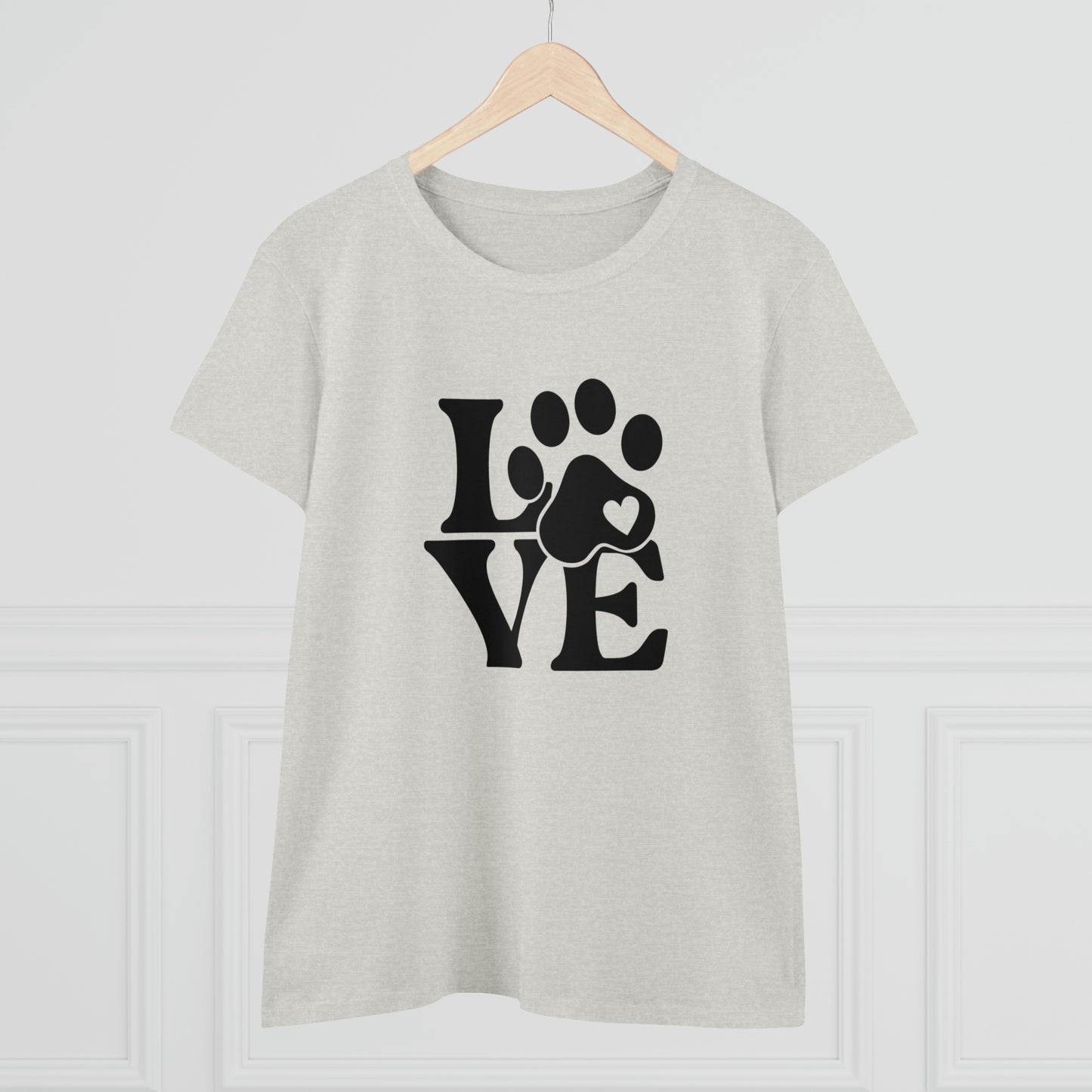 Love, Dog, Animals, Words- Adult, Semi-fitted, T-shirt