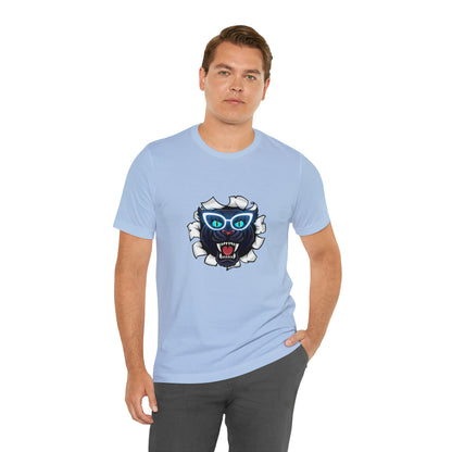 Holidays, Halloween, Animals, Felines, Funny, Sports, Panthers- Adult, Regular Fit, Soft Cotton, T-shirt