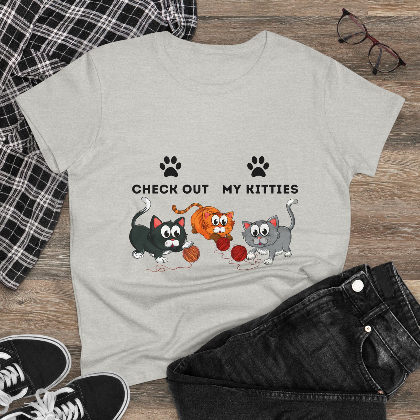 Kitty Cat T-Shirt / Check Out My Kitties Shirt / Unisex Jersey Short Sleeve Tee / Humorous Pet Clothes