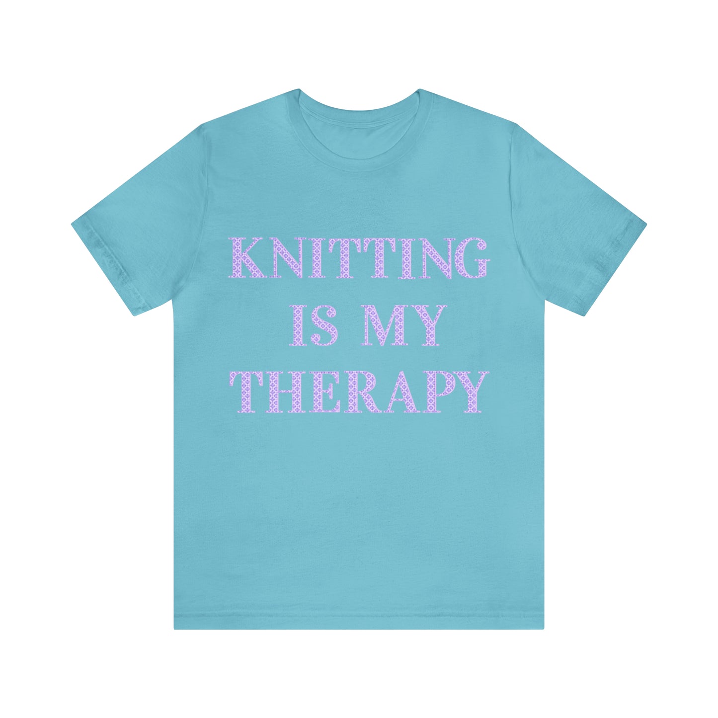 Knitting Is My Therapy- Adult, Regular Fit, Soft Cotton, T-shirt