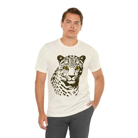 Animals, Big Cats, Leopard, Cheetah- Adult- Adult, Regular Fit, Soft Cotton, Full Size Image, T-shirt