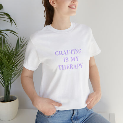 Hobby, Crafting Is My Therapy- Adult, Regular Fit, Smaller Size Image, Soft Cotton, T-shirt