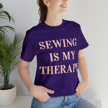 Sewing Is My Therapy- Adult, Regular Fit, Soft Cotton, T-shirt