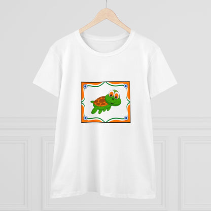 Turtle Swimming, Animals, Sports, Swimming- Adult, Semi-fitted, T-shirt