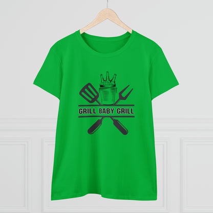 Hobby, Interests, Grilling, Grill Baby Grill, Family, Dad, Mom- Adult, Semi-fitted, T-shirt