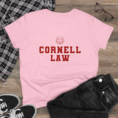 Cornell Law T-Shirt, Attorney, Lawyer, Law School, University, Bar Exam,Cornell University Law School- Adult, Semi-fitted, Smaller Size Image, T-shirt