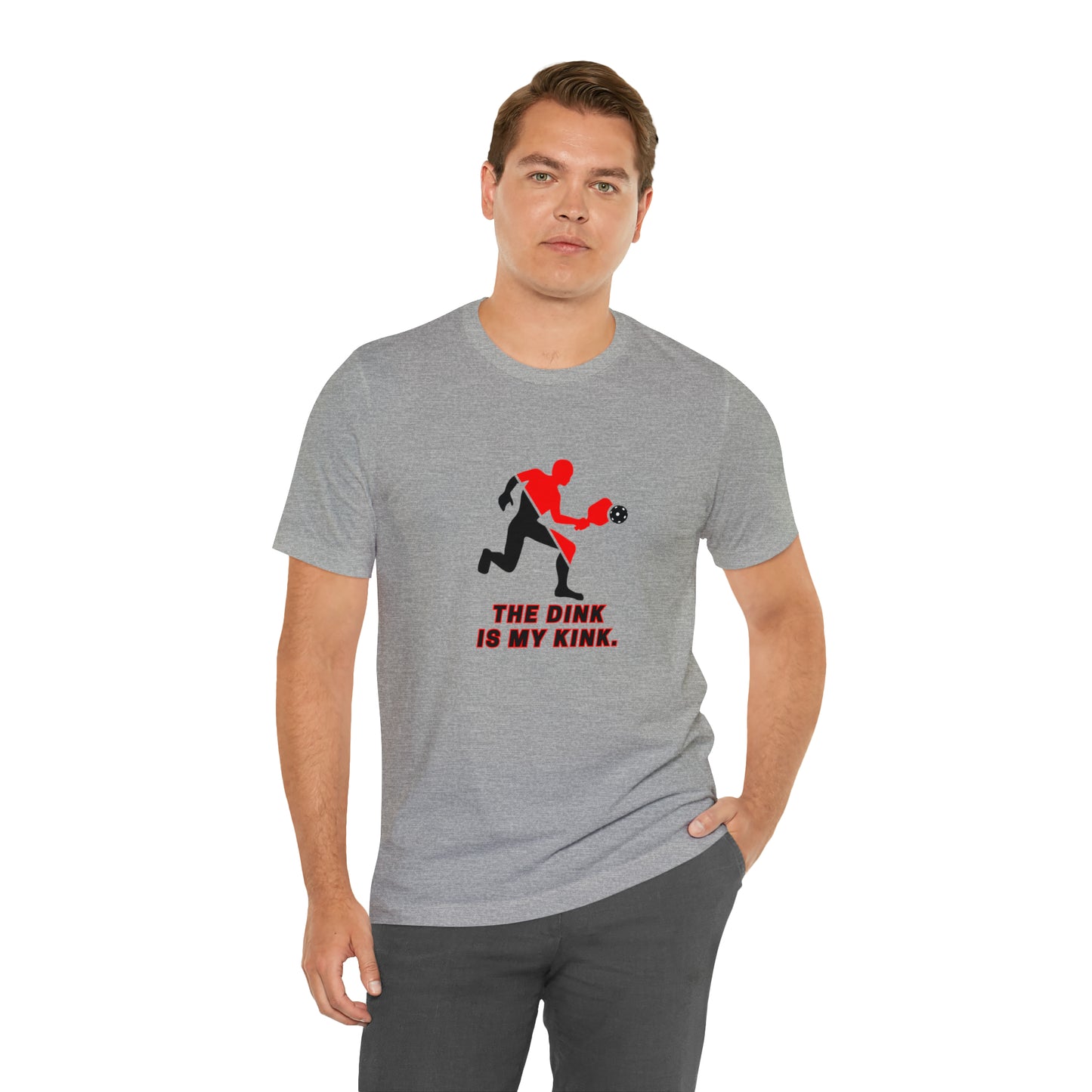 Pickleball Sports, The Dink Is My Kink- Adult, Regular Fit, Soft Cotton, Smaller Size Image, T-shirt