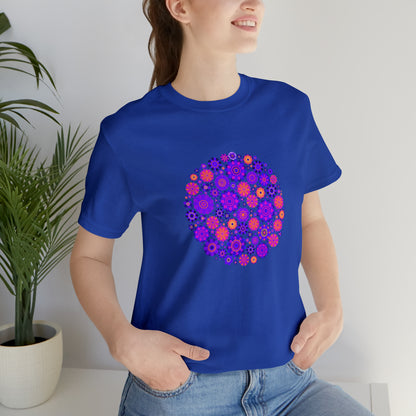 Colorful, Nature, Flowers- Adult, Regular Fit, Soft Cotton,  T-shirt