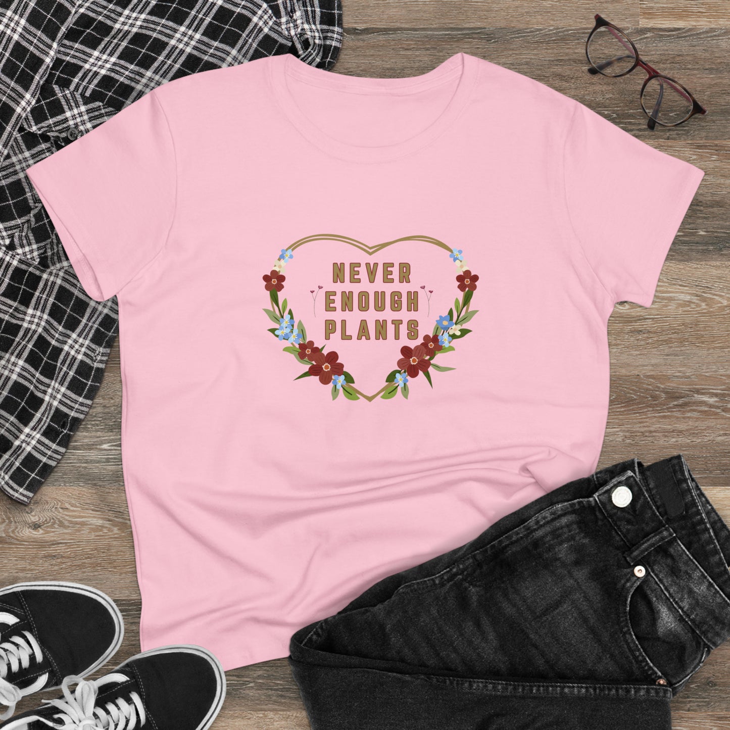 Nature, Plants, Never Enough Plants, Flowers- Adult, Semi-fitted, T-shirt