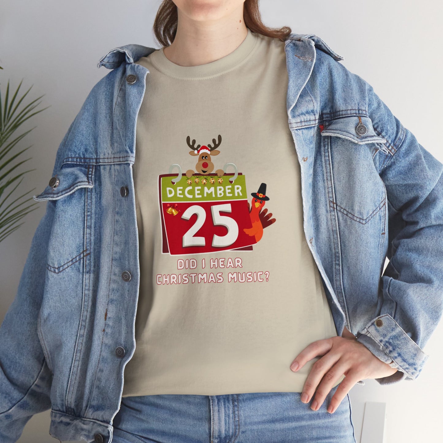Christmas Funny, Cute Holiday T-shirt-Unisex Heavy Cotton Tee