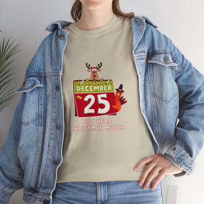 Christmas Funny, Cute Holiday T-shirt-Unisex Heavy Cotton Tee