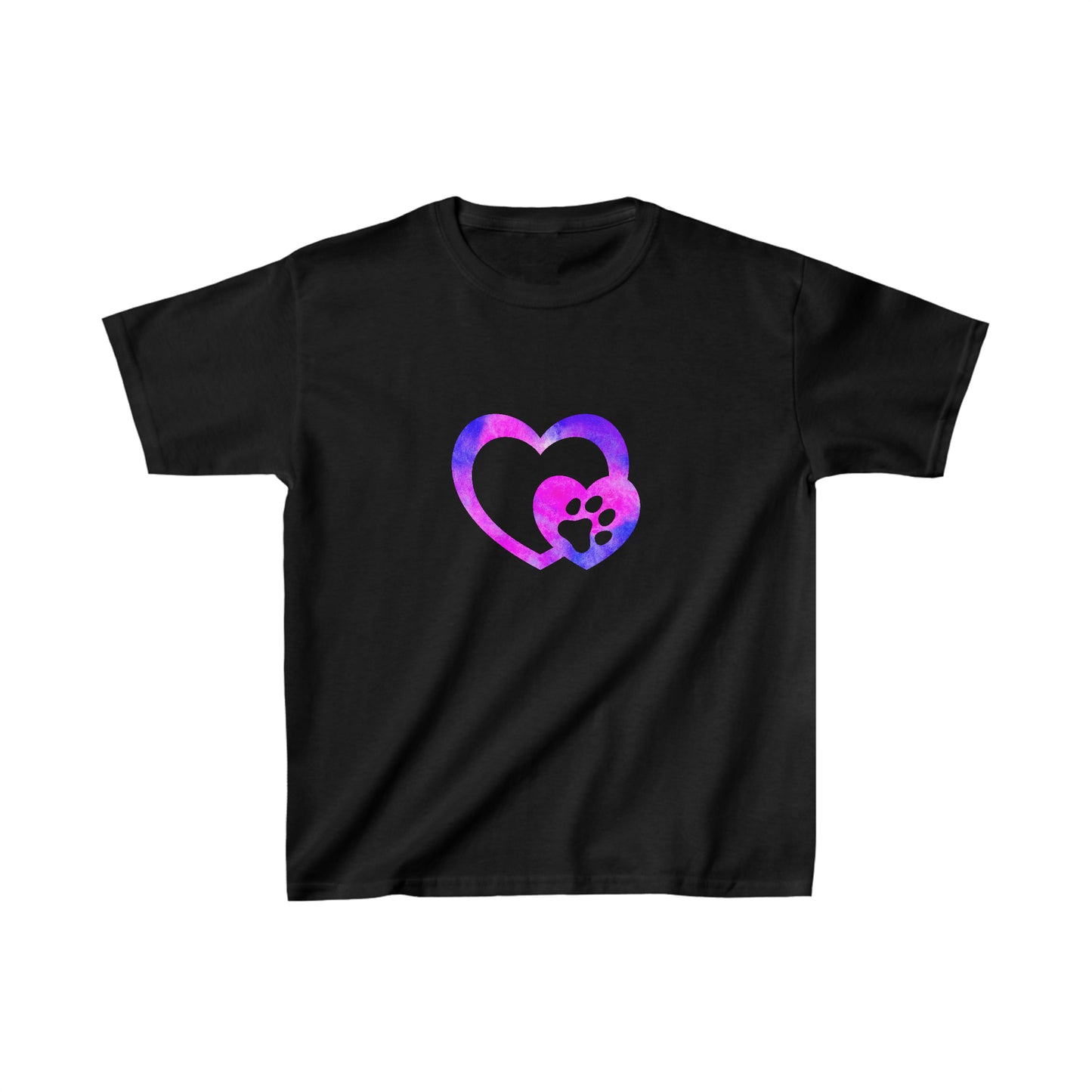 Art, Colorful, Love, Dog Paw- Kids, Child, Heavy Cotton, T-shirt