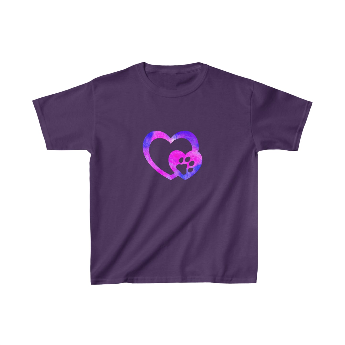 Art, Colorful, Love, Dog Paw- Kids, Child, Heavy Cotton, T-shirt