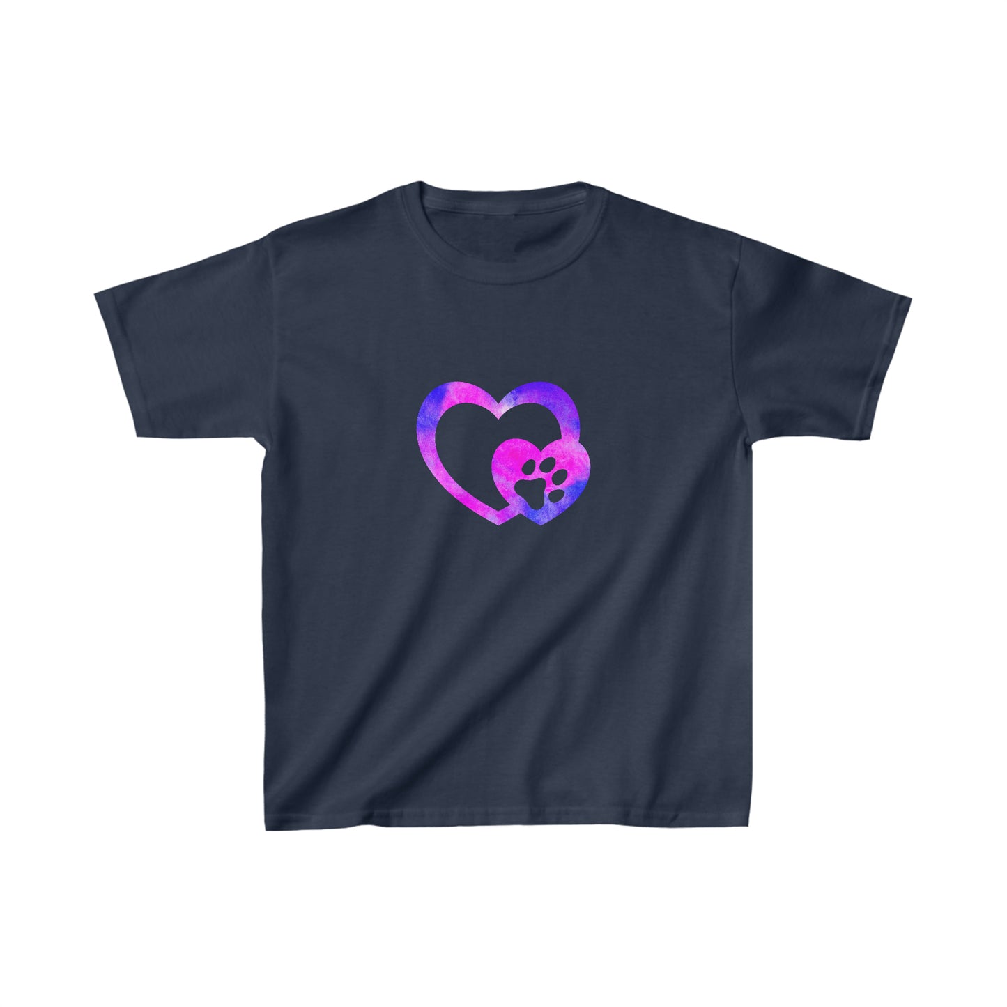 Art, Colorful, Love, Dog Paw- Kids, Child, Heavy Cotton, T-shirt
