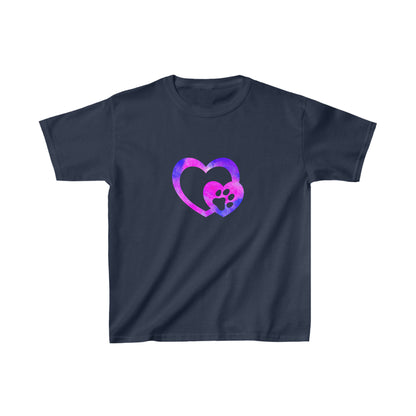 Art, Colorful, Love, Dog Paw- Kids, Child, Heavy Cotton, T-shirt