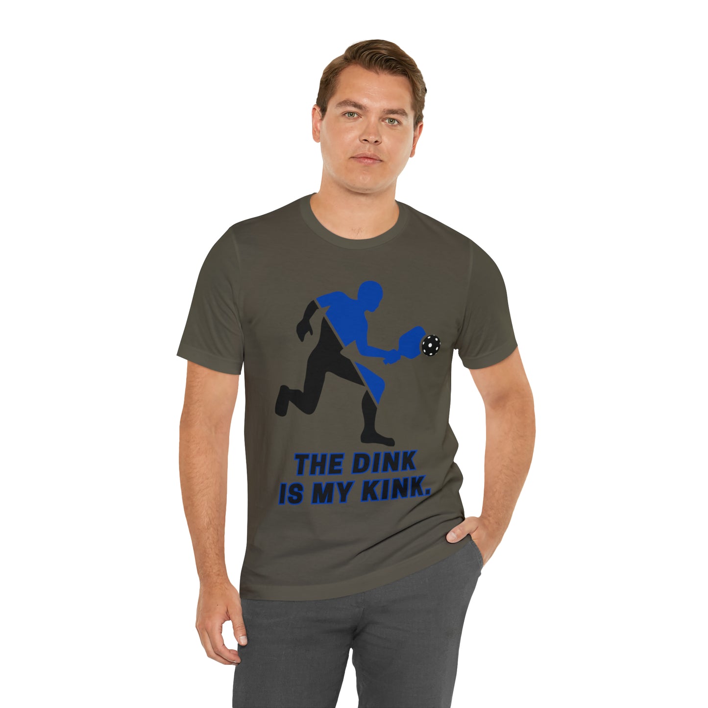 Pickleball Sports, The Dink Is My Kink- Adult, Regular Fit, Soft Cotton, Full Size Image, T-shirt