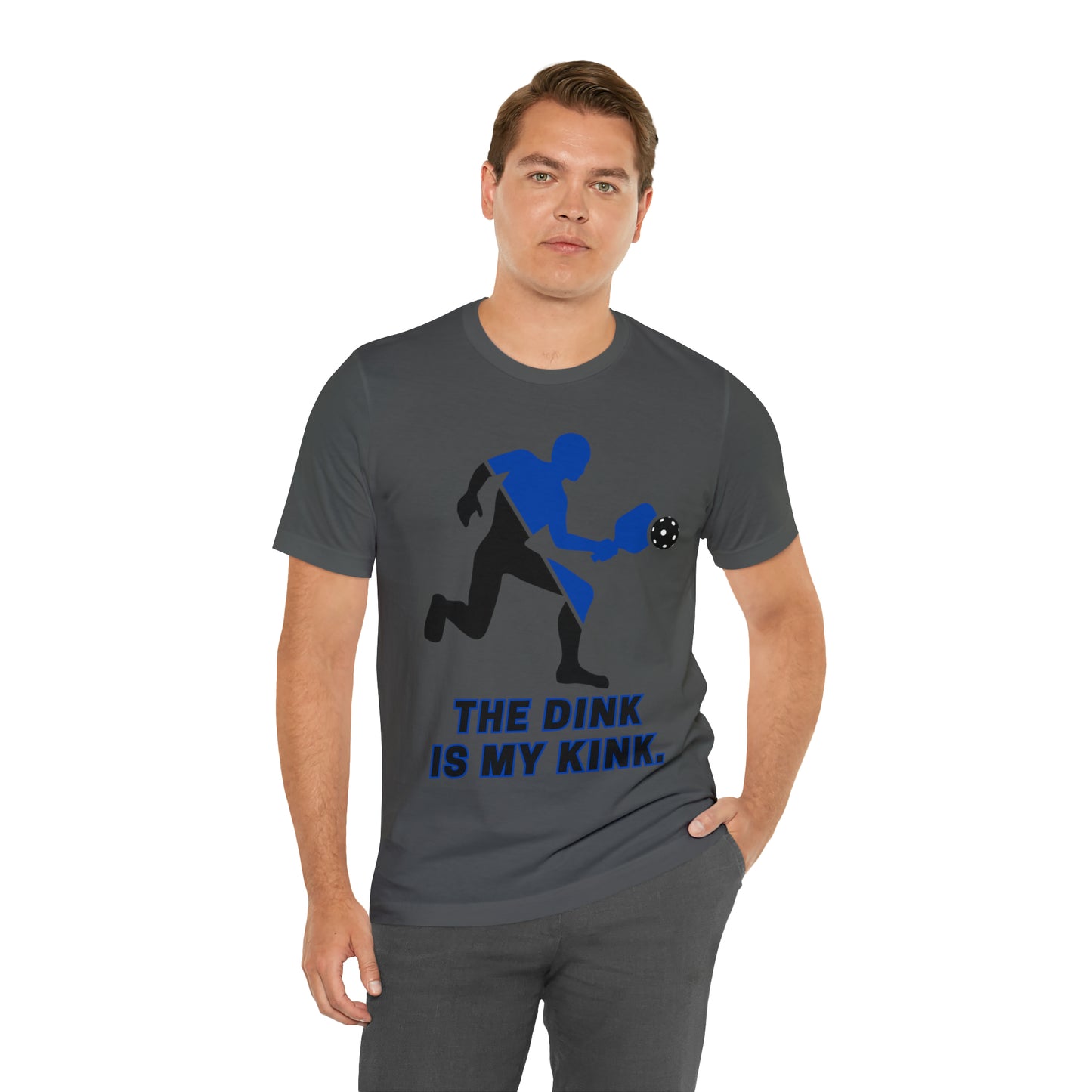 Pickleball Sports, The Dink Is My Kink- Adult, Regular Fit, Soft Cotton, Full Size Image, T-shirt