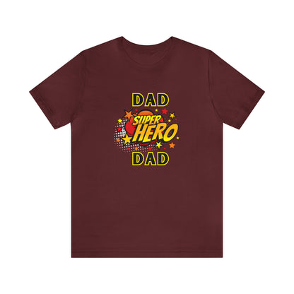 Family, Dad, Superhero, Positive- Adult, Regular Fit, Soft Cotton, T-shirt
