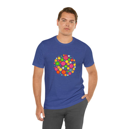 Colorful, Nature, Flowers- Adult, Regular Fit, Soft Cotton,  T-shirt