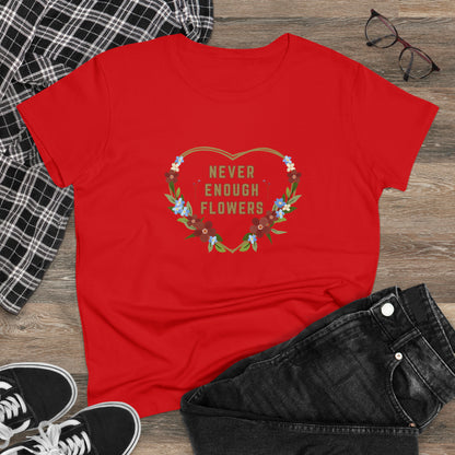 Nature, Plants, Never Enough Flowers, Plants- Adult, Semi-fitted, T-shirt
