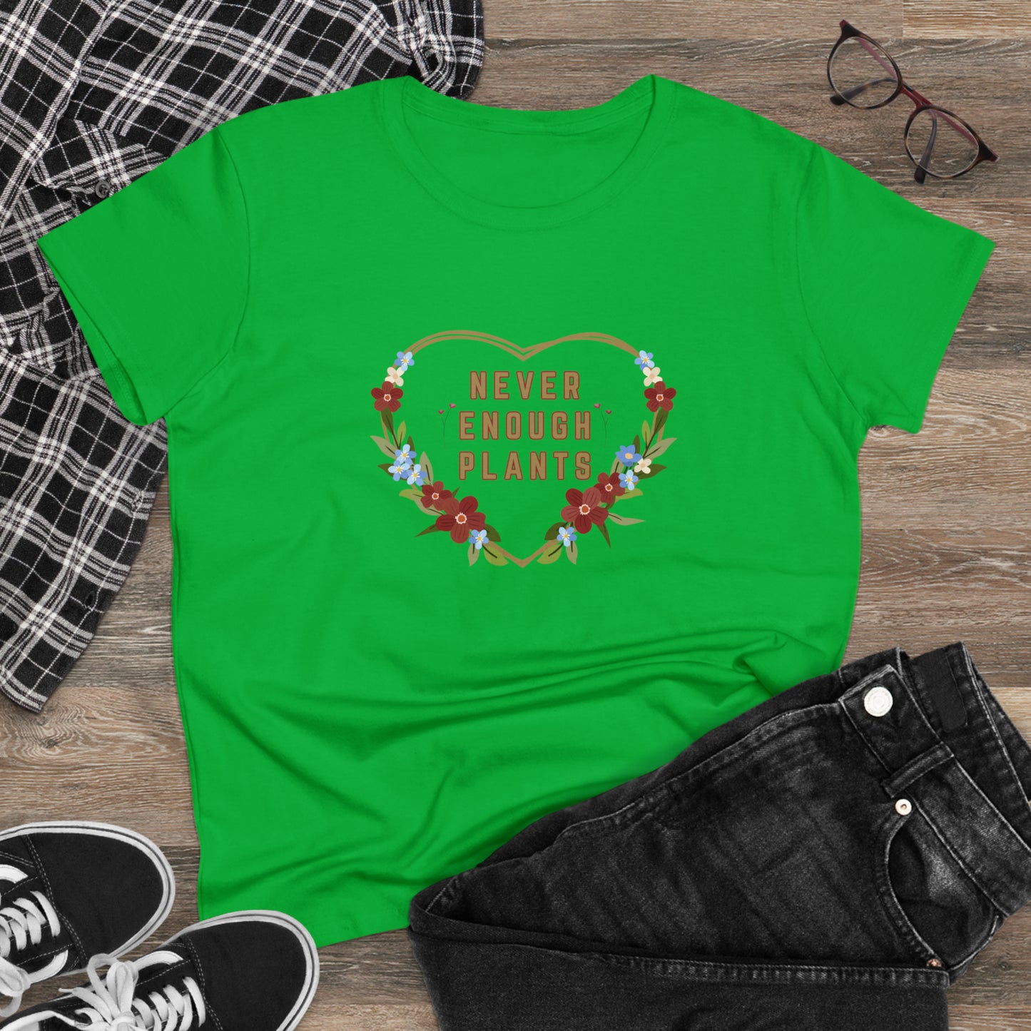 Nature, Plants, Never Enough Plants, Flowers- Adult, Semi-fitted, T-shirt