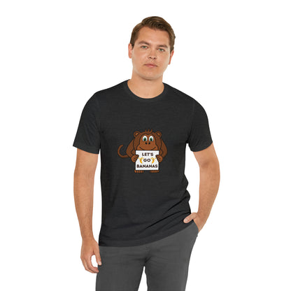 Monkey, Let's Go Bananas, Animals- Adult, Regular Fit, Soft Cotton, T-shirt