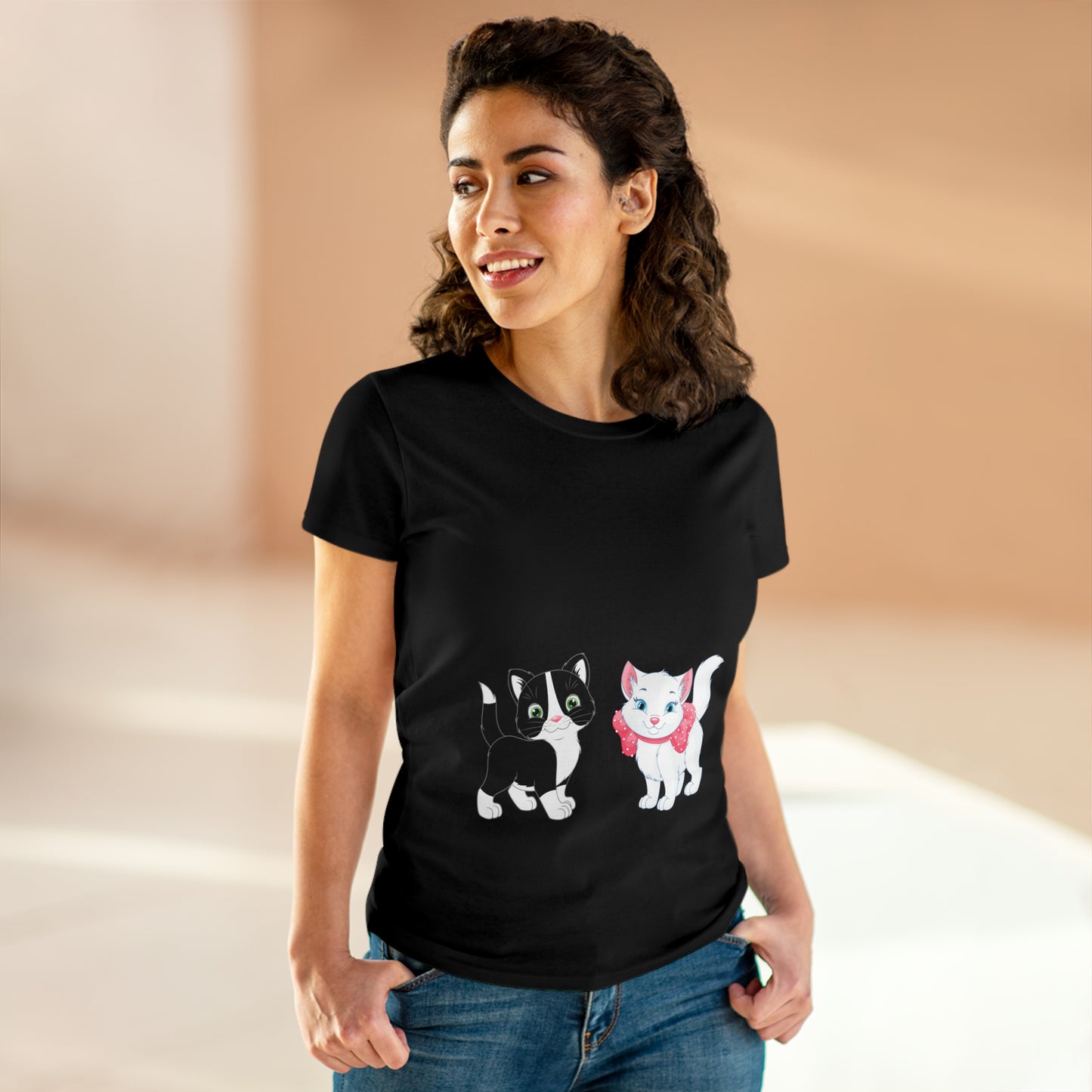 Kitty Cat T-Shirt / Check Out My Kitties Semi-Fitted Shirt / Unisex Jersey Short Sleeve Tee / Humorous Pet Clothes