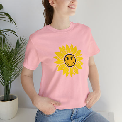 Positive, Sunflower, Nature, Gardens, Flowers, Garden- Adult, Regular Fit, Soft Cotton, T-shirt