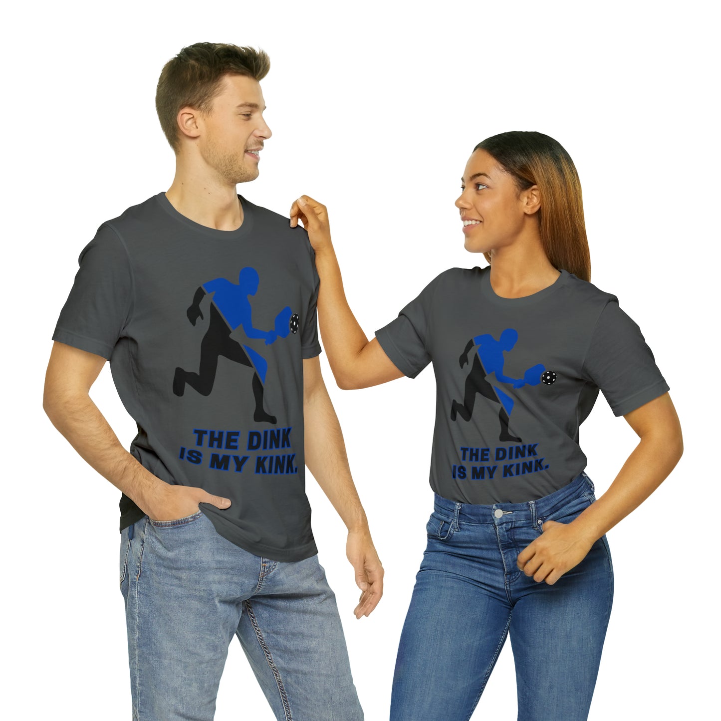Pickleball Sports, The Dink Is My Kink- Adult, Regular Fit, Soft Cotton, Full Size Image, T-shirt