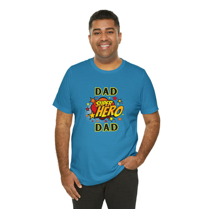 Family, Dad, Superhero, Positive- Adult, Regular Fit, Soft Cotton, T-shirt