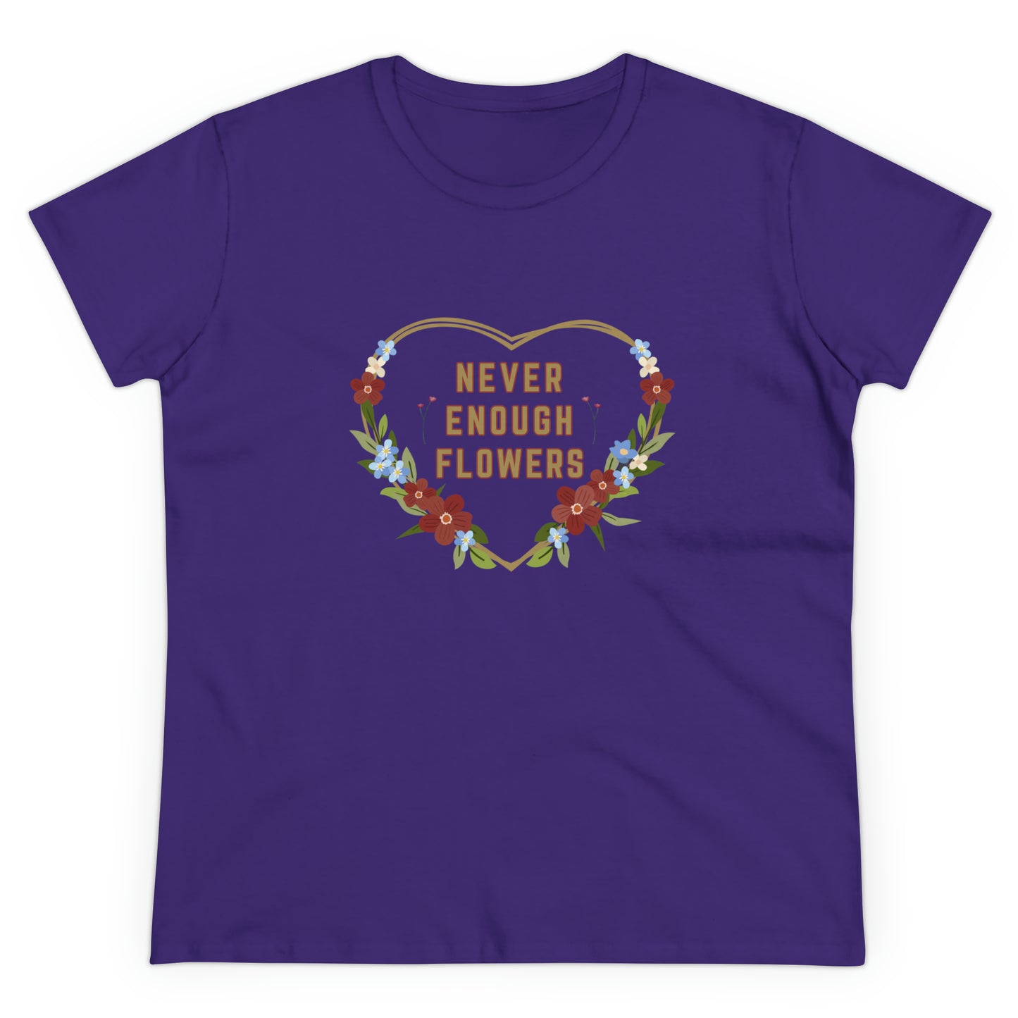 Nature, Plants, Never Enough Flowers, Plants- Adult, Semi-fitted, T-shirt